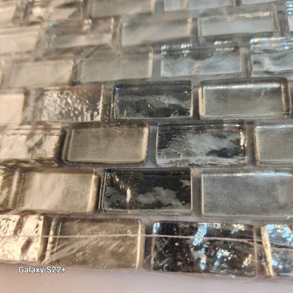 Treasure Bell Mosaic Tile Sheet 11.75" X 11.75" Metallic Silver Indoor Use Only - Picture 9 of 9